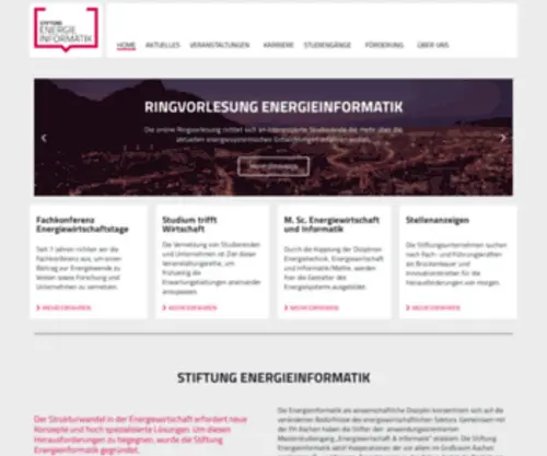 Energieinformatik-AAchen.de(Stiftung Energieinformatik) Screenshot