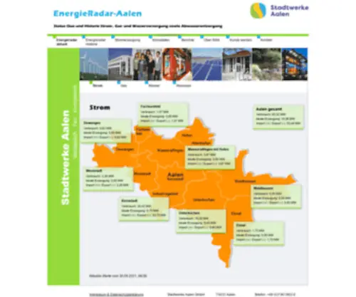 Energieradar-AAlen.de(Stadwerke Aalen) Screenshot