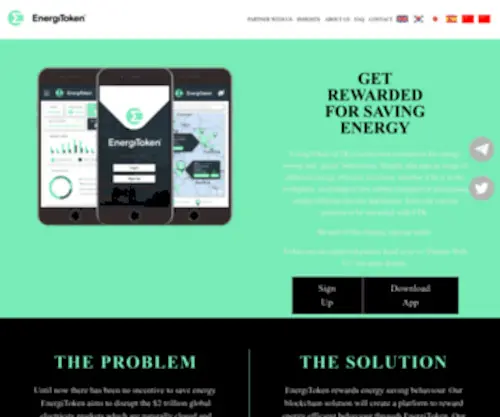 Energitoken.com(Rewarding Energy Saving Behaviour) Screenshot