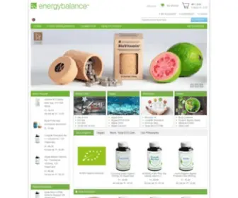 Energybalance.com(Natürliche Nahrungsergänzungen und Kosmetik) Screenshot