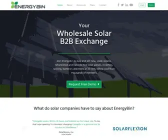Energybin.com(Wholesale Solar B2B Exchange) Screenshot