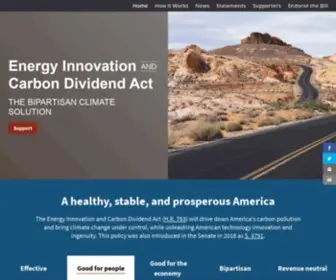 Energyinnovationact.org(Bipartisan Climate Solution) Screenshot