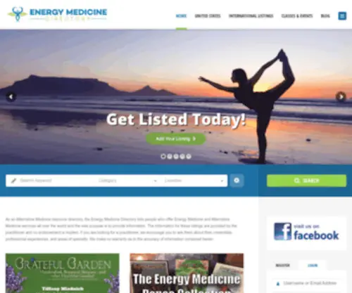 Energymedicinedirectory.com(Energy Medicine) Screenshot