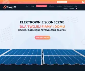 Energyre.pl(Fotowoltaika, Pompy ciepła, Montaż i Dofinansowania) Screenshot