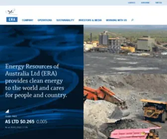 Energyres.com.au(Energy Resources of Australia Ltd (ERA)) Screenshot