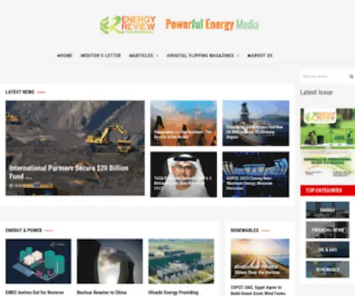 Energyreviewmena.com(Energy review mena) Screenshot