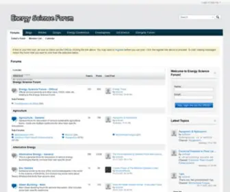Energyscienceforum.com(Energy Science Forum) Screenshot
