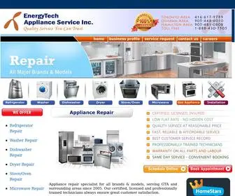 Energytechappliance.com(Appliance Repair Toronto) Screenshot