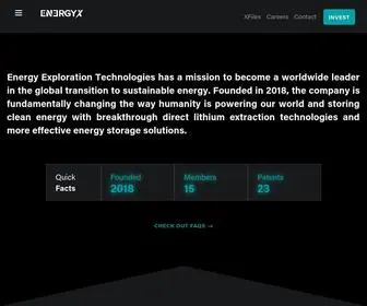 Energyx.com(Energy Exploration Technologies Inc) Screenshot