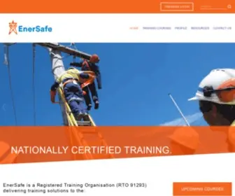 Enersafe.com.au(Nationally certified training for electrical and telecommunications industries) Screenshot