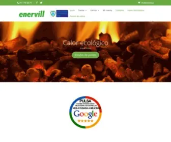 Enervill.es(Estufas de pellets y Ventiladores nebulizadores en Madrid) Screenshot