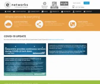 Enetworks.co.za(Internet service provider) Screenshot