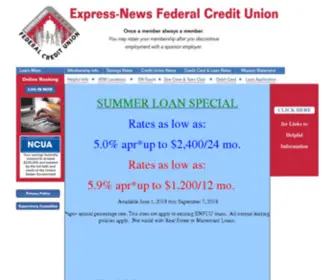 Enfcu.org(Express-News Federal Credit Union) Screenshot