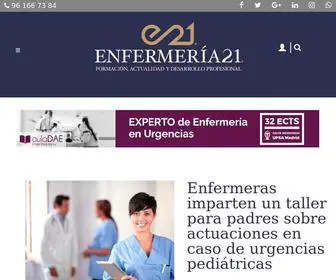 Enfermeria21.com(Enfermería21) Screenshot