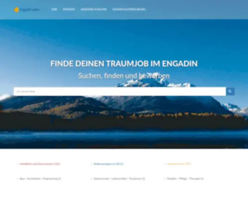 Engadin-Jobs.ch(Stellenmarkt für die Region Engadin) Screenshot