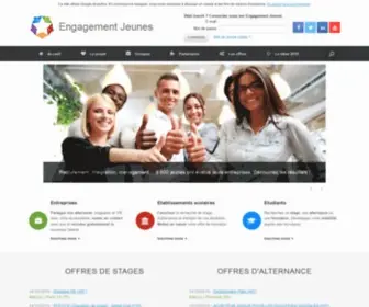 Engagement-Jeunes.com(Le portail des jeunes formés par les entreprises et les écoles) Screenshot