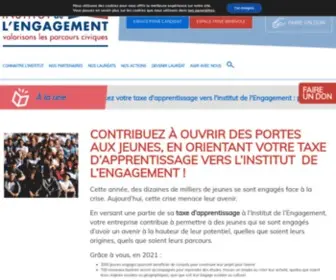 Engagement.fr(Institut de l'Engagement. Accompagnement après un volontariat) Screenshot