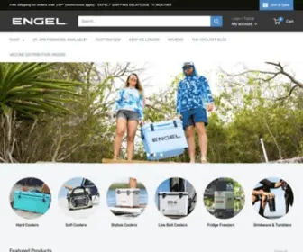Engelcoolers.com(Engel Coolers Ice box hard & Soft Coolers & Fridge Freezers) Screenshot