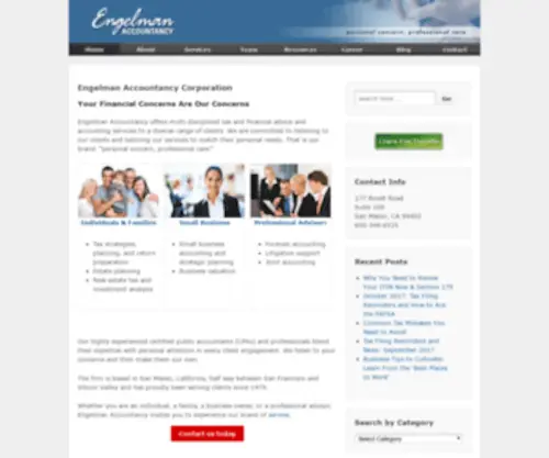 Engelmanaccountancy.com(San Mateo) Screenshot