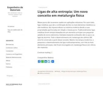 Engenheirodemateriais.com.br(Engenheiro de Materiais) Screenshot