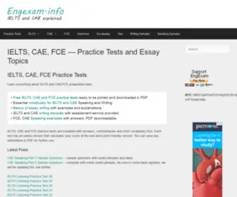 Engexam.info(Practice Tests and Essay Topics) Screenshot