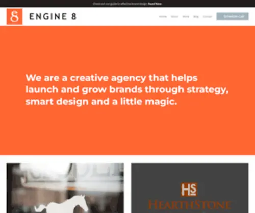 Engine8Design.com(Bozeman Montana Graphic Design & Brand Strategy) Screenshot
