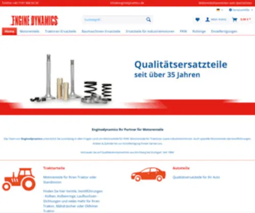 Enginedynamics.de(Motorteile online kaufen) Screenshot