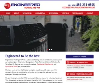 Engineeredheatingandair.com(Engineered to Be the Best Engineered Heating and Air) Screenshot