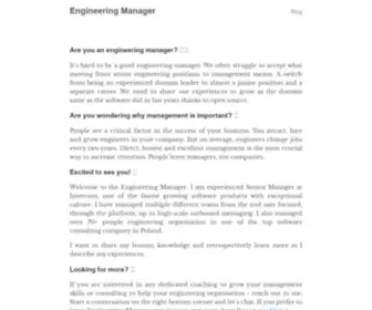 Engineering-Manager.com(Engineering Manager) Screenshot