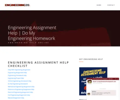 Engineering99.com(Engineering Assignment Help Online) Screenshot