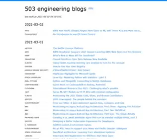 Engineeringblogs.xyz(Engineering Blogs) Screenshot