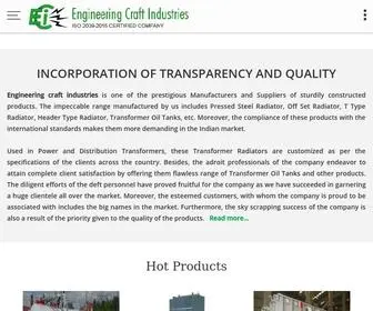 Engineeringcraft.in(Power Transformer Radiators manufacturers) Screenshot