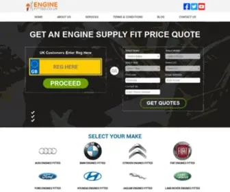 Enginefitted.co.uk(Reconditioned & Used Engines for Sale) Screenshot