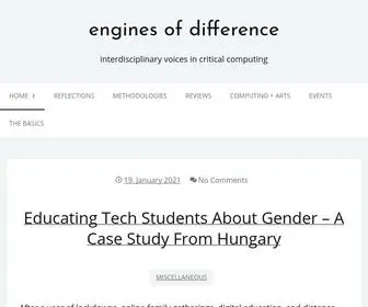 Enginesofdifference.org(Engines of difference) Screenshot