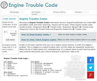 Enginetroublecode.com(Engine Trouble Codes) Screenshot