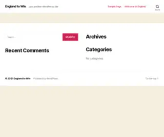 Englandtowin.com(Just another WordPress site) Screenshot