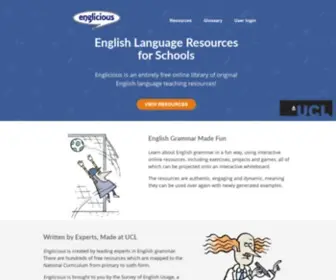 Englicious.org(English Language Resources for Schools) Screenshot