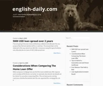 English-Daily.com(Just another WordPress site) Screenshot