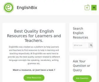 Englishbix.com(English Resources for Learners & Teachers) Screenshot