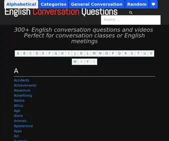 Englishconversationquestions.com(Free ESL Conversation Questions) Screenshot