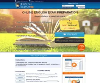 Englishexam24.ru(ONLINE ENGLISH EXAM PREPARATION TRAINING) Screenshot
