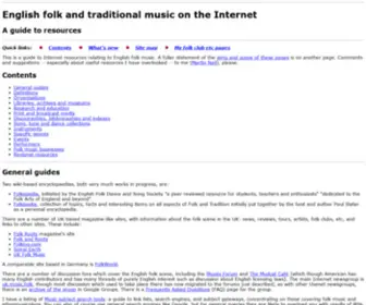 Englishfolkinfo.org.uk(English folk and traditional music on the Internet) Screenshot