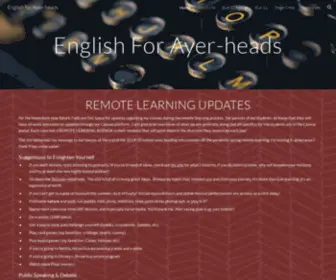 Englishforayerheads.com(English for Ayer) Screenshot