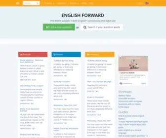 Englishforward.com(English Forward The internet's largest learn english community) Screenshot