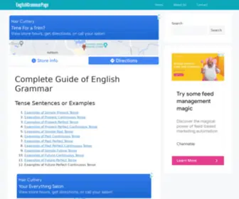 Englishgrammarpage.com(Complete Guide of English Grammar) Screenshot