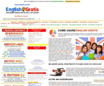 Englishgratis.com(Benvenuti in English Gratis) Screenshot