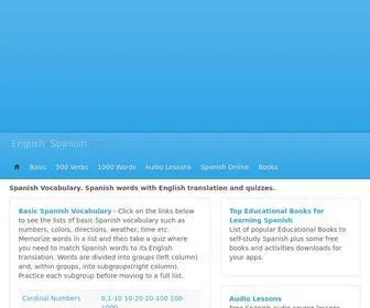 Englishnspanish.com(Spanish Online) Screenshot