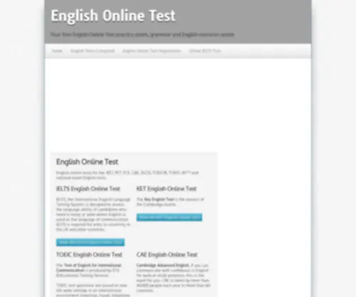 Englishonlinetest.net(English Online Test) Screenshot