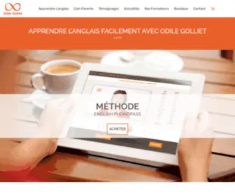 Englishphonopass.com(APPRENDRE L'ANGLAIS FACILEMENT AVEC ODILE GOLLIET) Screenshot