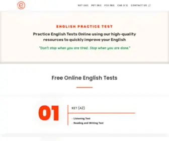 Englishpracticetest.net(English Practice Test) Screenshot
